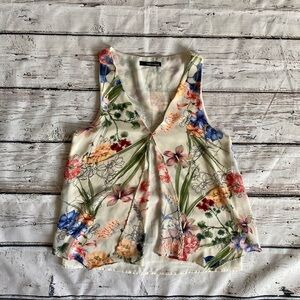 Caramela Colorful Floral Print Sleeveless top
